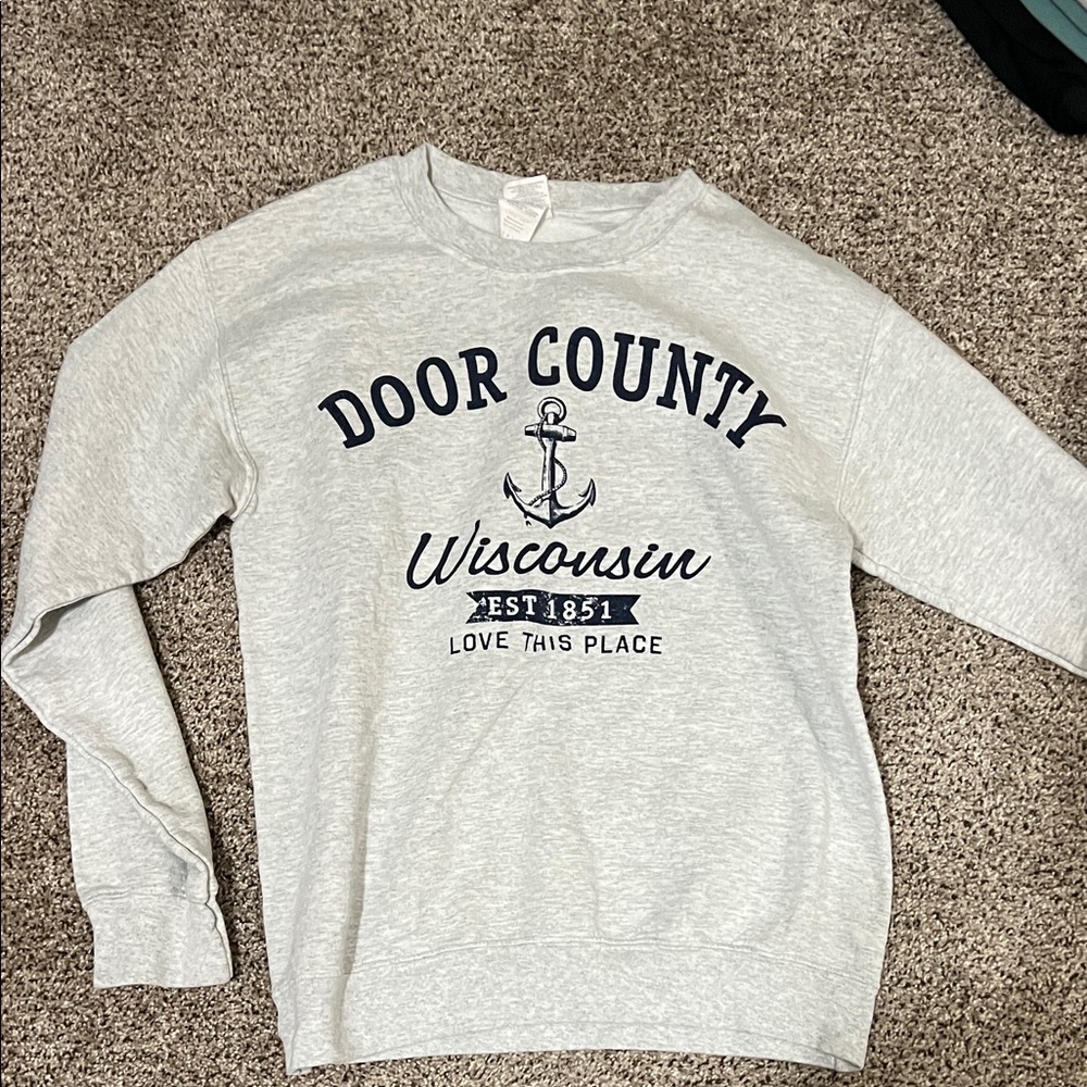 Gray Door County Wisconsin Sweatshirt